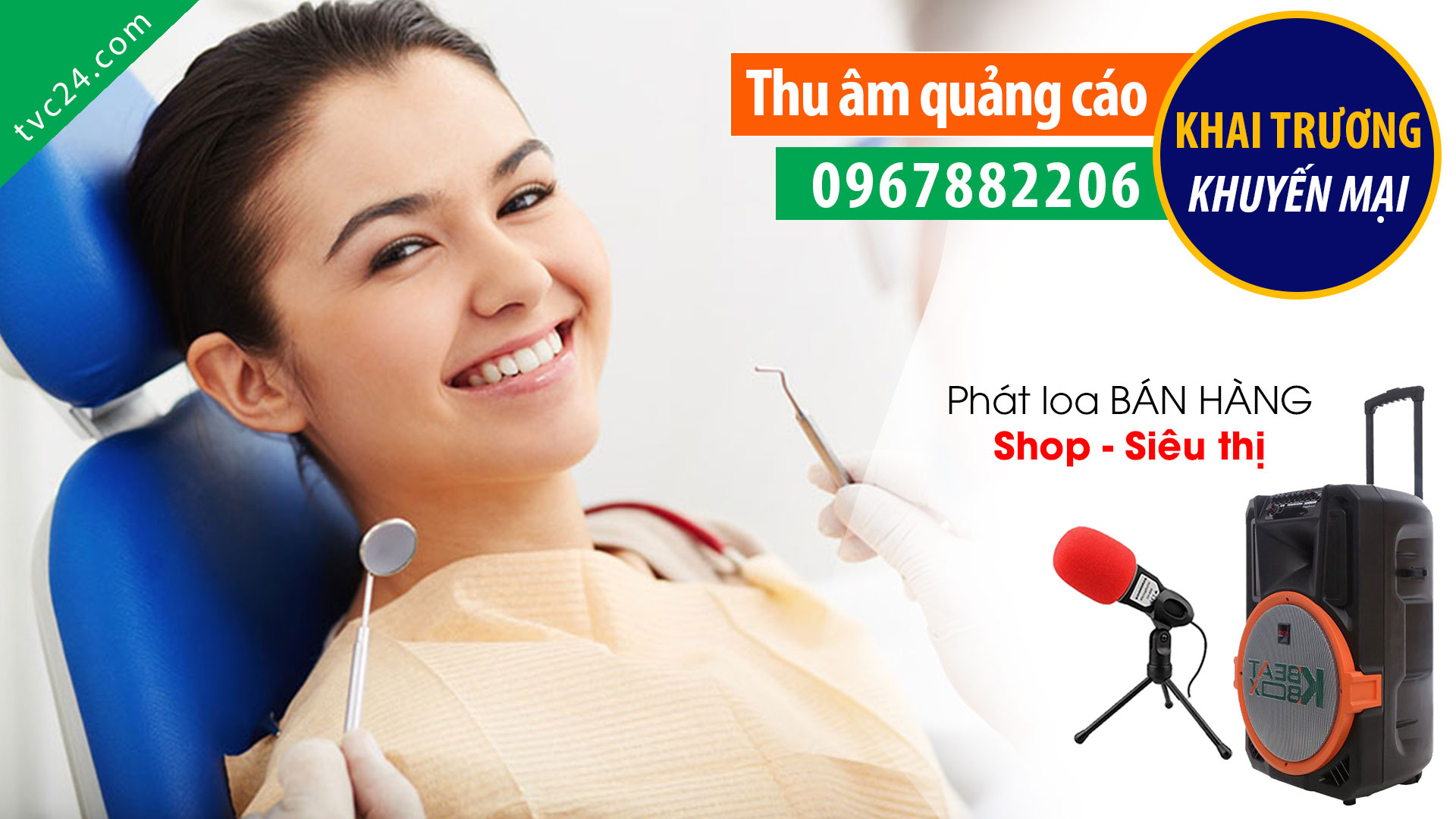 Thu âm quảng cáo Nha Khoa Minh Thiện MC phát thanh bán hàng