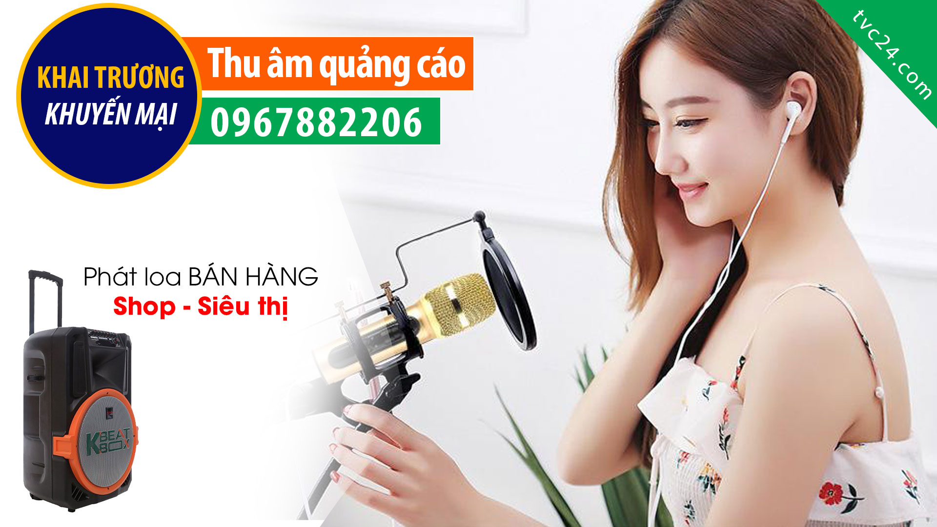 Thu âm quảng cáo khai trương cửa hàng 89 Store MC nữ