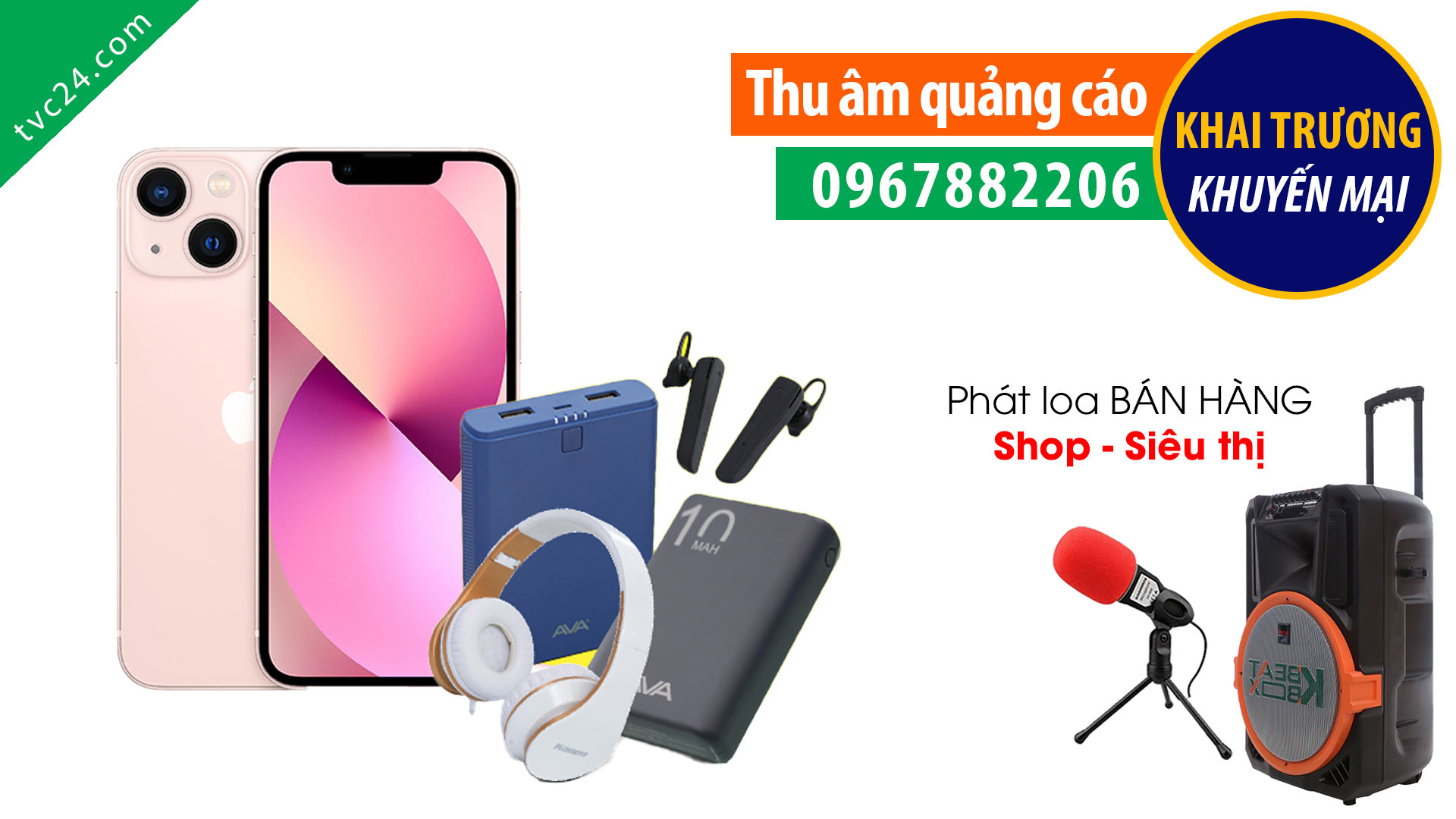 Thu âm quảng cáo cửa hàng điện thoại Dinh Phú Bình
