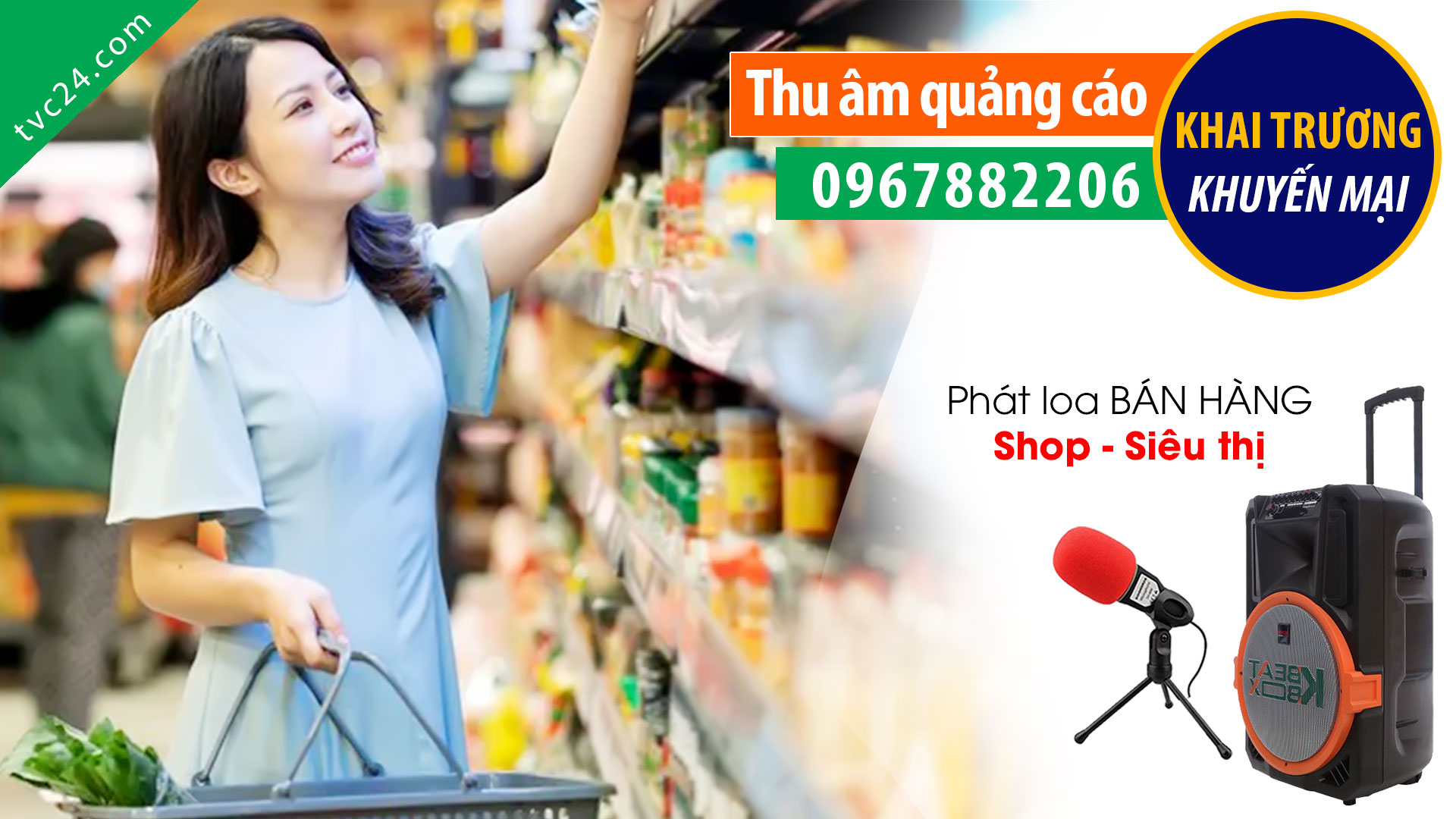 Thu âm khai trương gia dụng tiện ích Tân Tân MC nữ