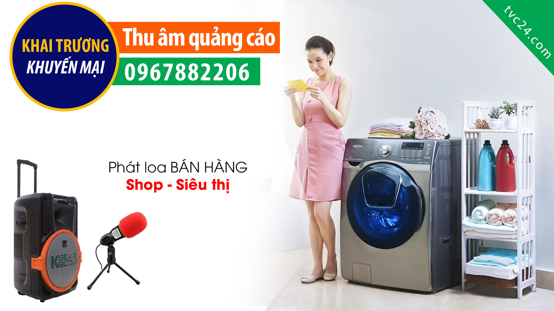 Thu âm quảng cáo nước giặt xả Pari Pháp Khuyến mại