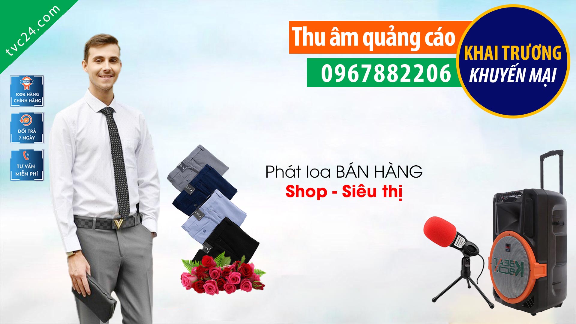Thu âm Khai trương shop âm thời trang công sở Nam Vatino