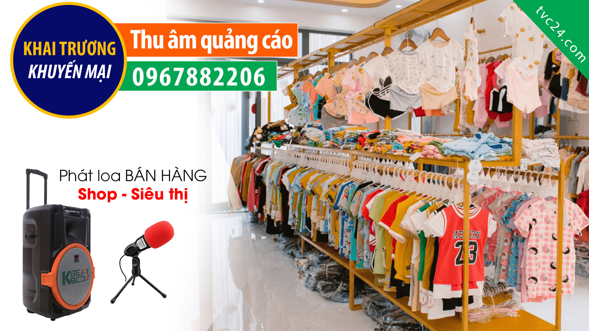 Thu âm quảng cáo cửa hàng thời trang trẻ em Tươi xinh shop