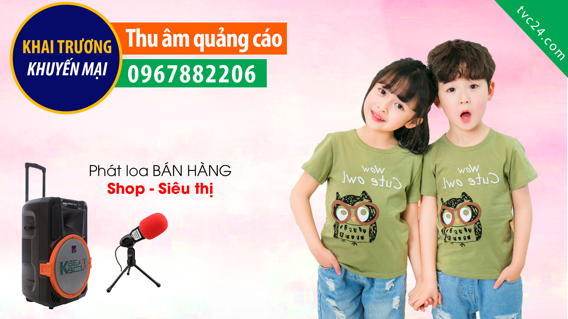 Thu âm quảng cáo siêu thị quần áo trẻ em Baby Mitkids