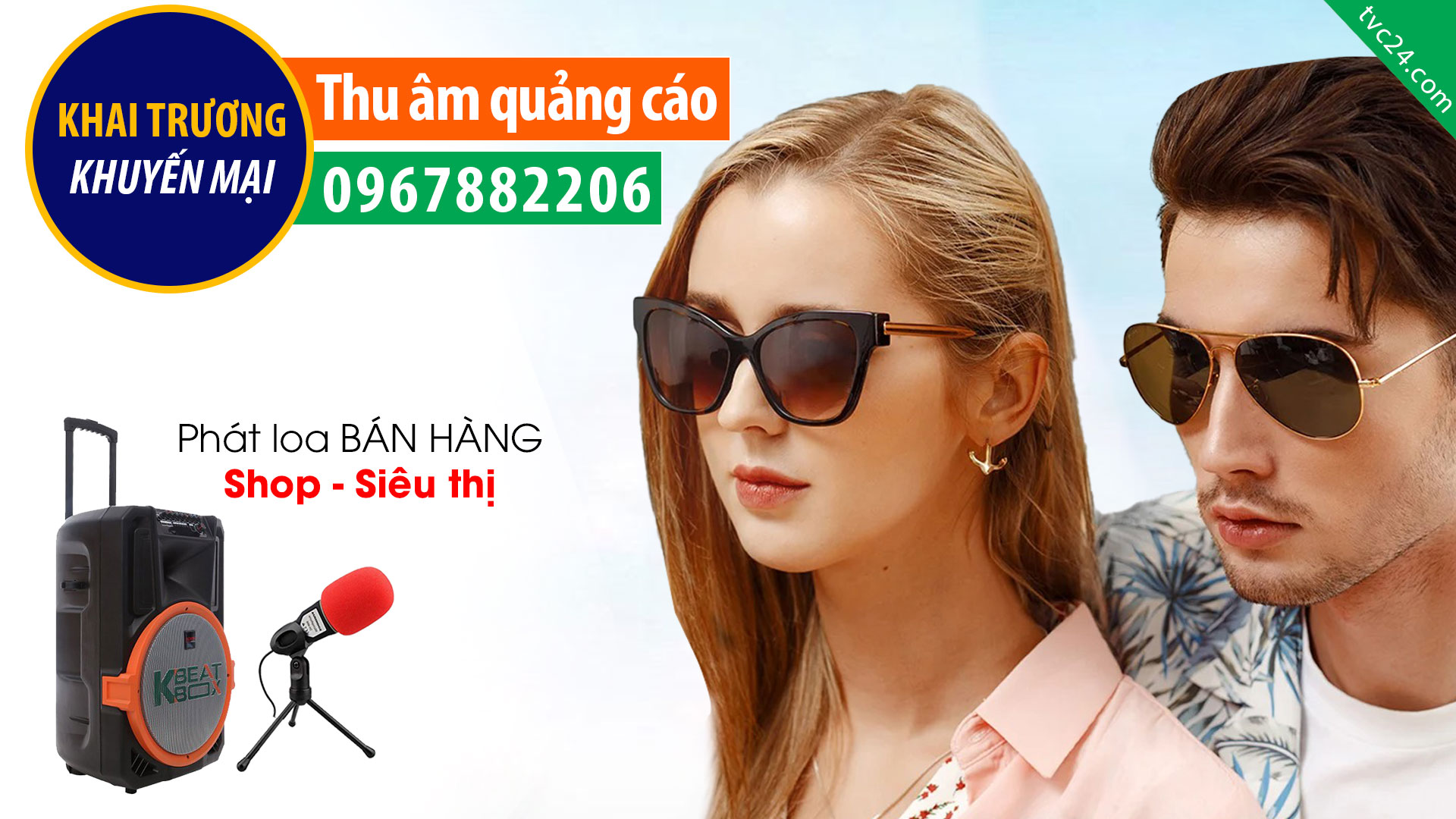 Thu âm khuyến mại sinh nhật đồng hồ mắt kính Hà Nội