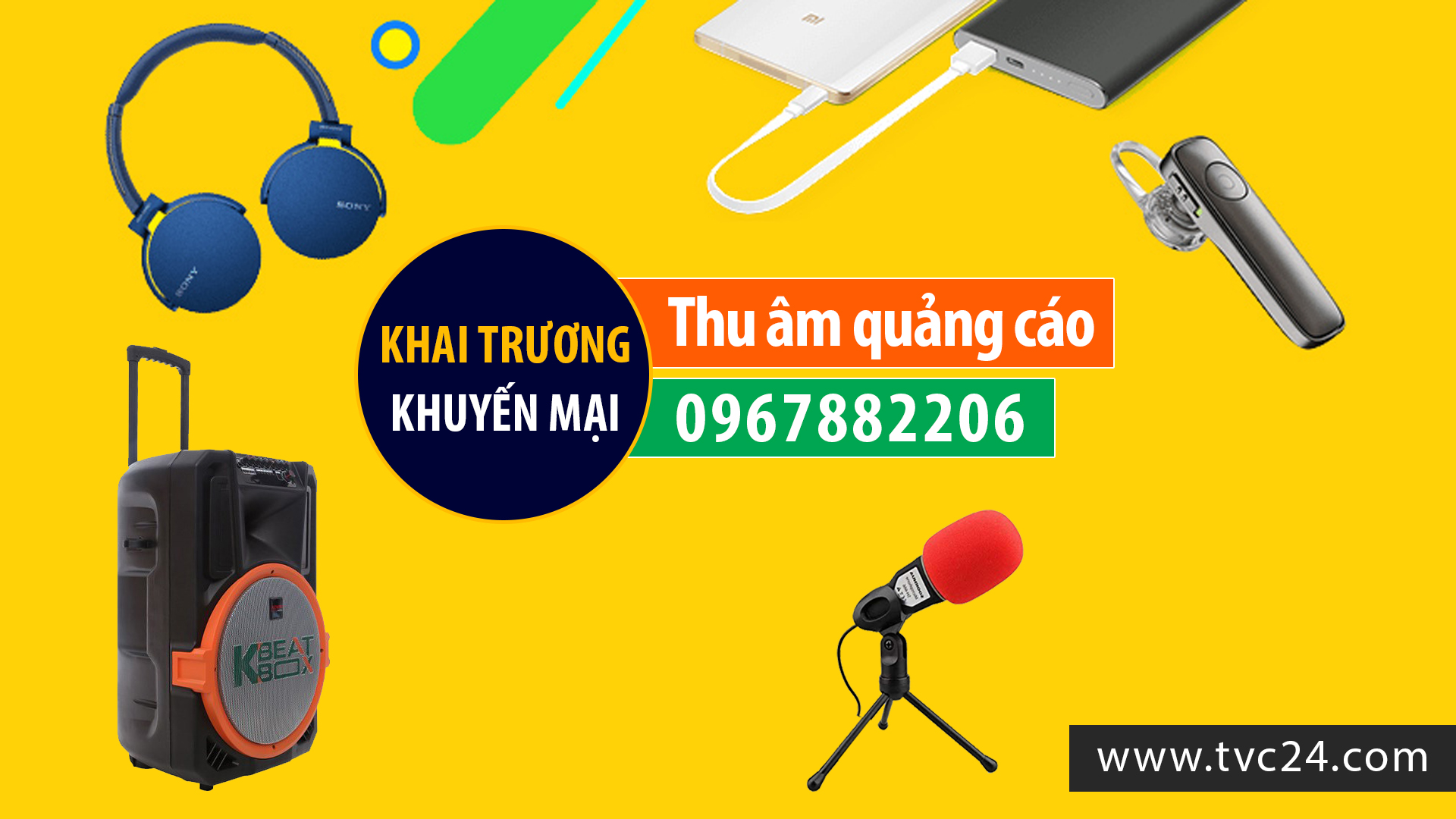 Thu âm quảng cáo ghi âm khai trương Shop phụ kiện vui khuyến mại tháng 9