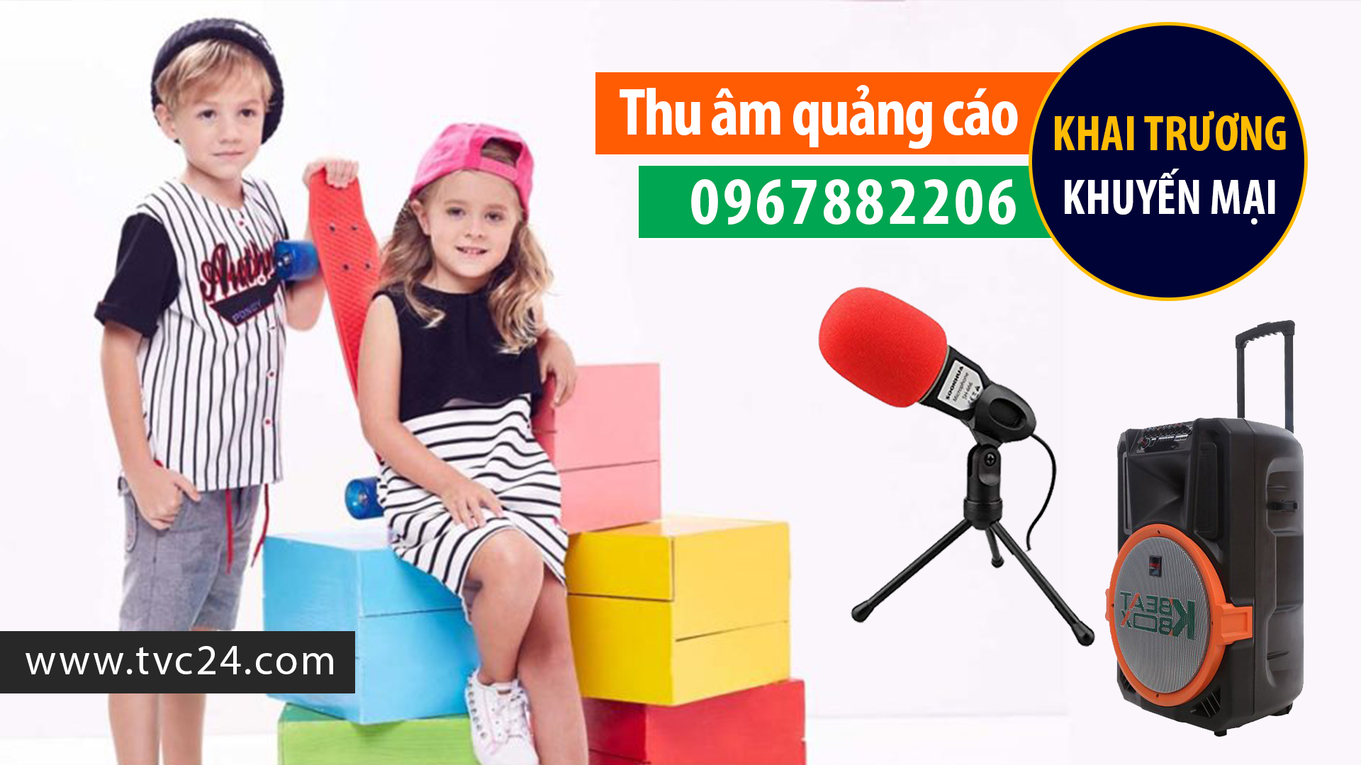 Thu âm quảng cáo ghi âm khai trương khuyến mại Shop thời trang Bin Bắp Giọng Nữ miền bắc