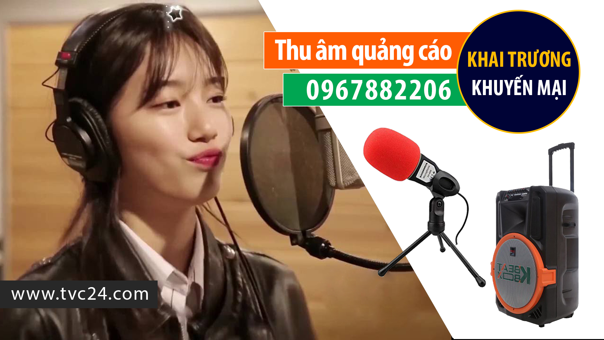 Thu âm ghi âm quảng cáo khai trương khuyến mại trung tâm đào tạo ngoại ngữ J&S Hưng Yên