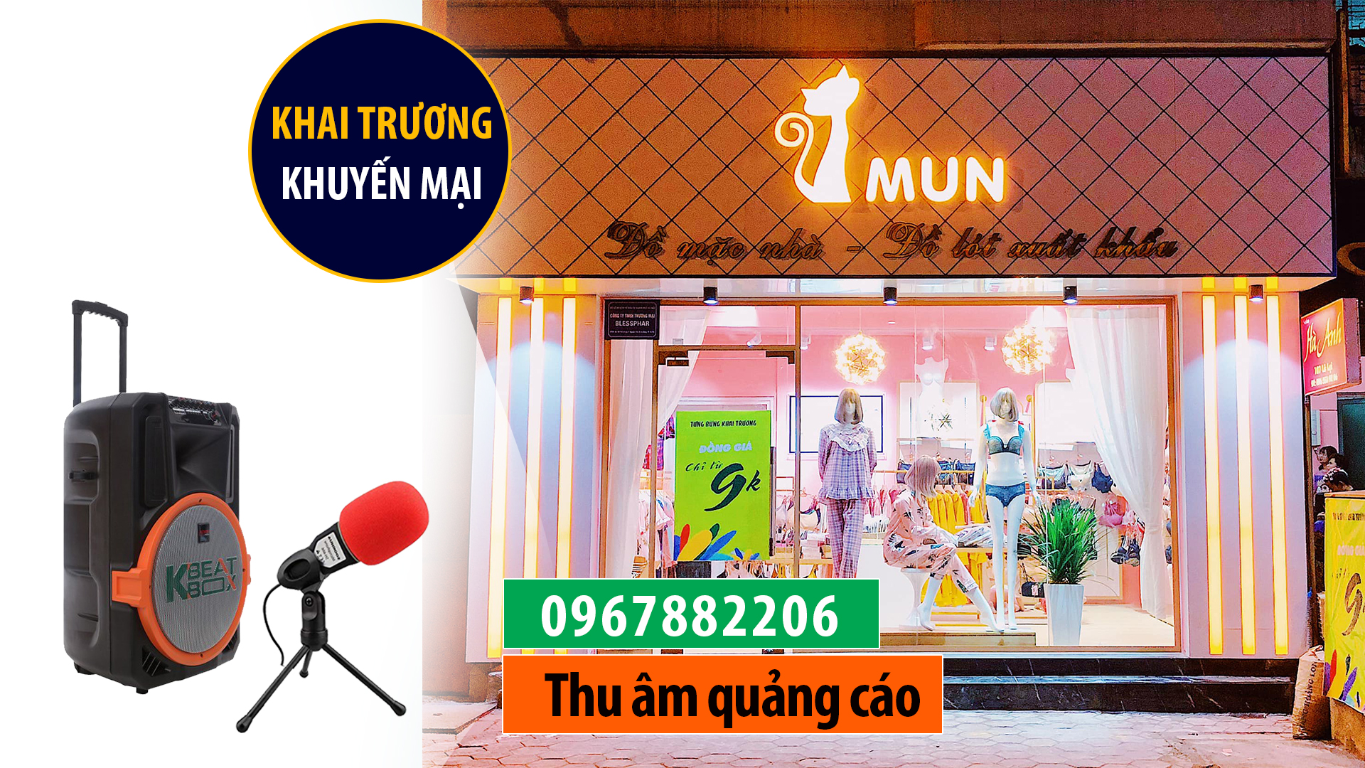 Ghi âm khai trương thời trang MUN số 105 Lê Lợi Hà Đông Hà Nội