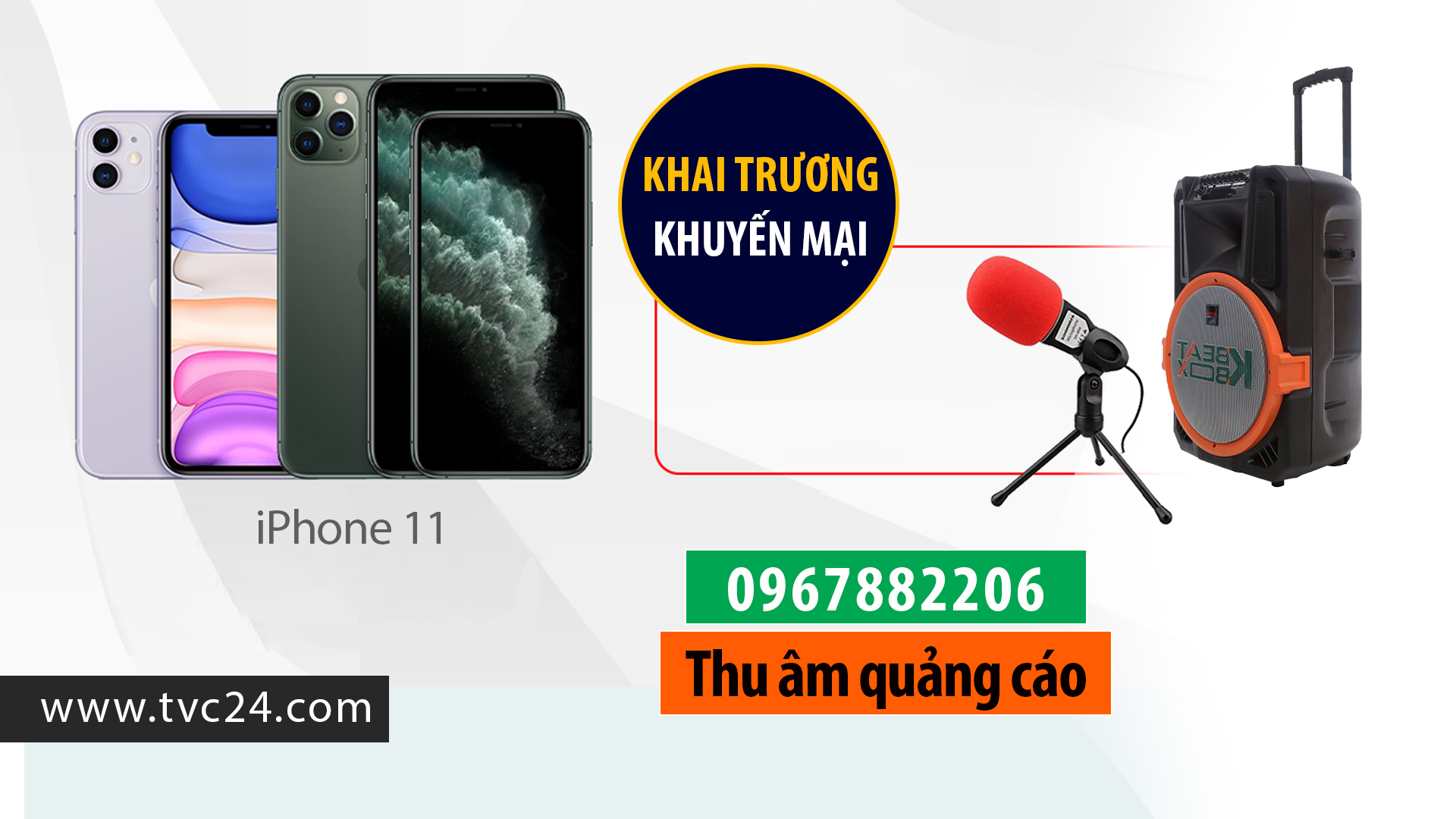 Ghi âm Quảng cáo shop điện thoại Trung Quân Mobile - MC nam miền Bắc