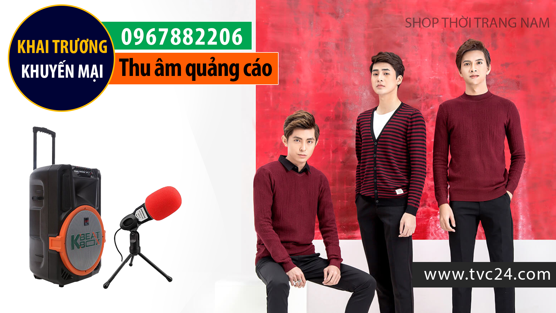 Thu âm shop thời trang HUYBEE giọng MC nữ book ghi âm 0967882206