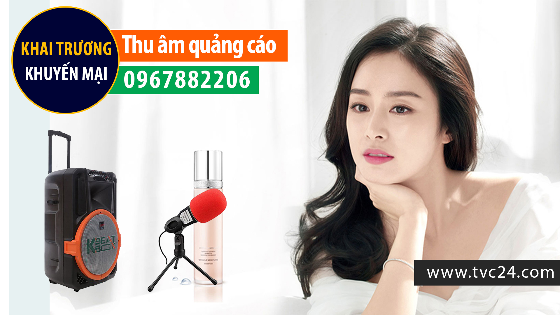 Thu âm quảng cáo mỹ phẩm Hàn Quốc Lovely Korea giọng MC nữ miền Bắc