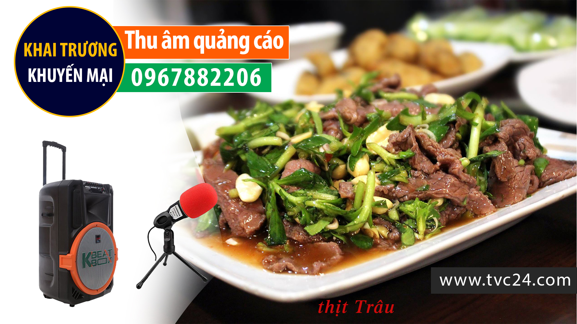 Thu âm khai trương nhà hàng Đinh Gia Quán ghi âm quảng cáo khai trương khuyến mại giọng đọc hay lấy file ngay