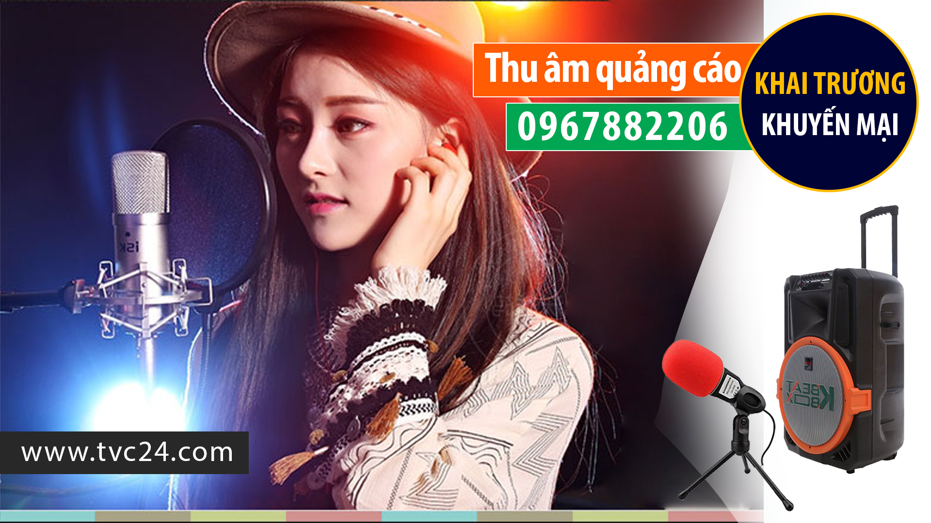 Thu âm quảng cáo cửa hàng điện thoại thương gia mobile