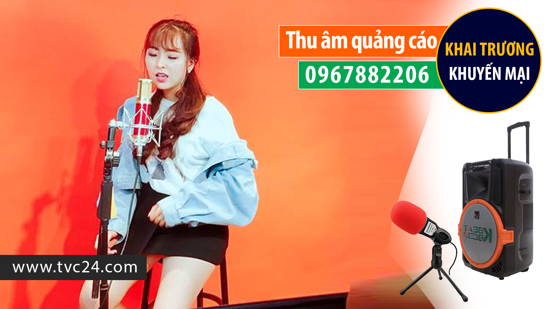 Thu âm quảng cáo tại văn phòng phẩm Khánh Hòa