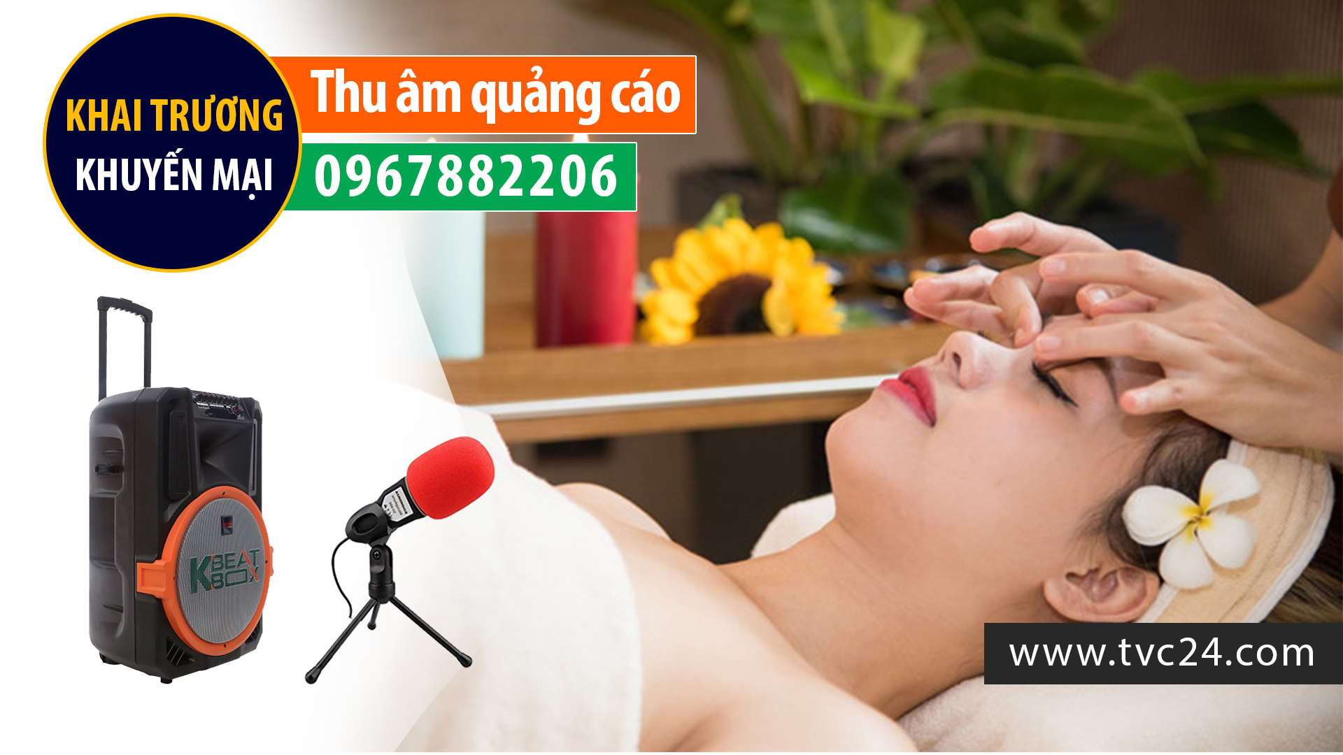 Thu âm quảng cáo ghi âm thông báo khuyến mại khai trương 4T FITNESS YOGA