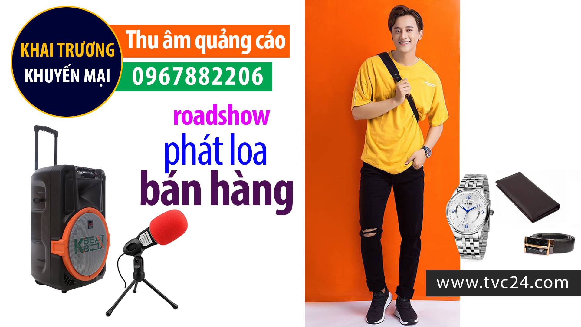 Thu âm quảng cáo thời trang 5S phát loa ban hàng Roadshow