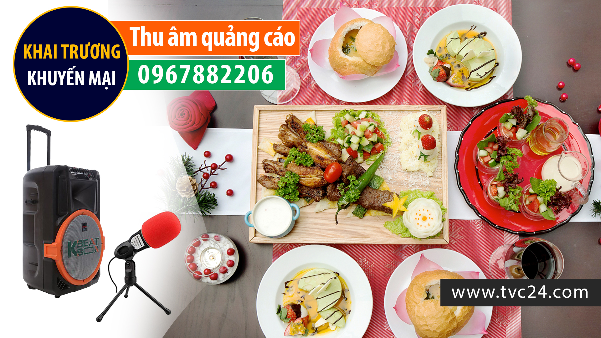 Thu âm quảng cáo nhà hàng bình dân 295