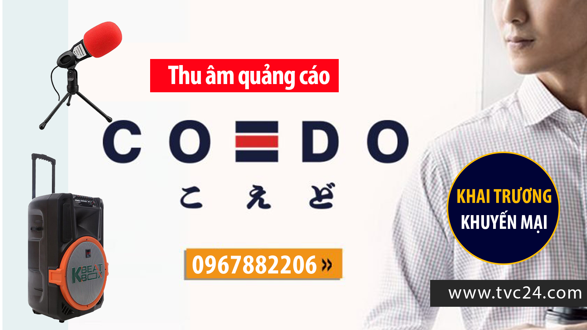 Thu âm thời trang công sở nam COEDO ghi âm khuyến mại giảm giá