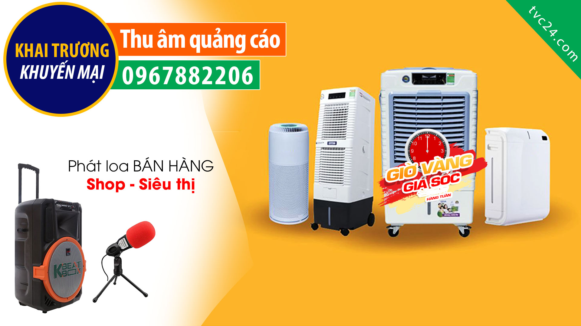 Thu âm quảng cáo siêu thị Việt Mart SIÊU KHUYẾN MẠI phát loa CỰC ĐÃ