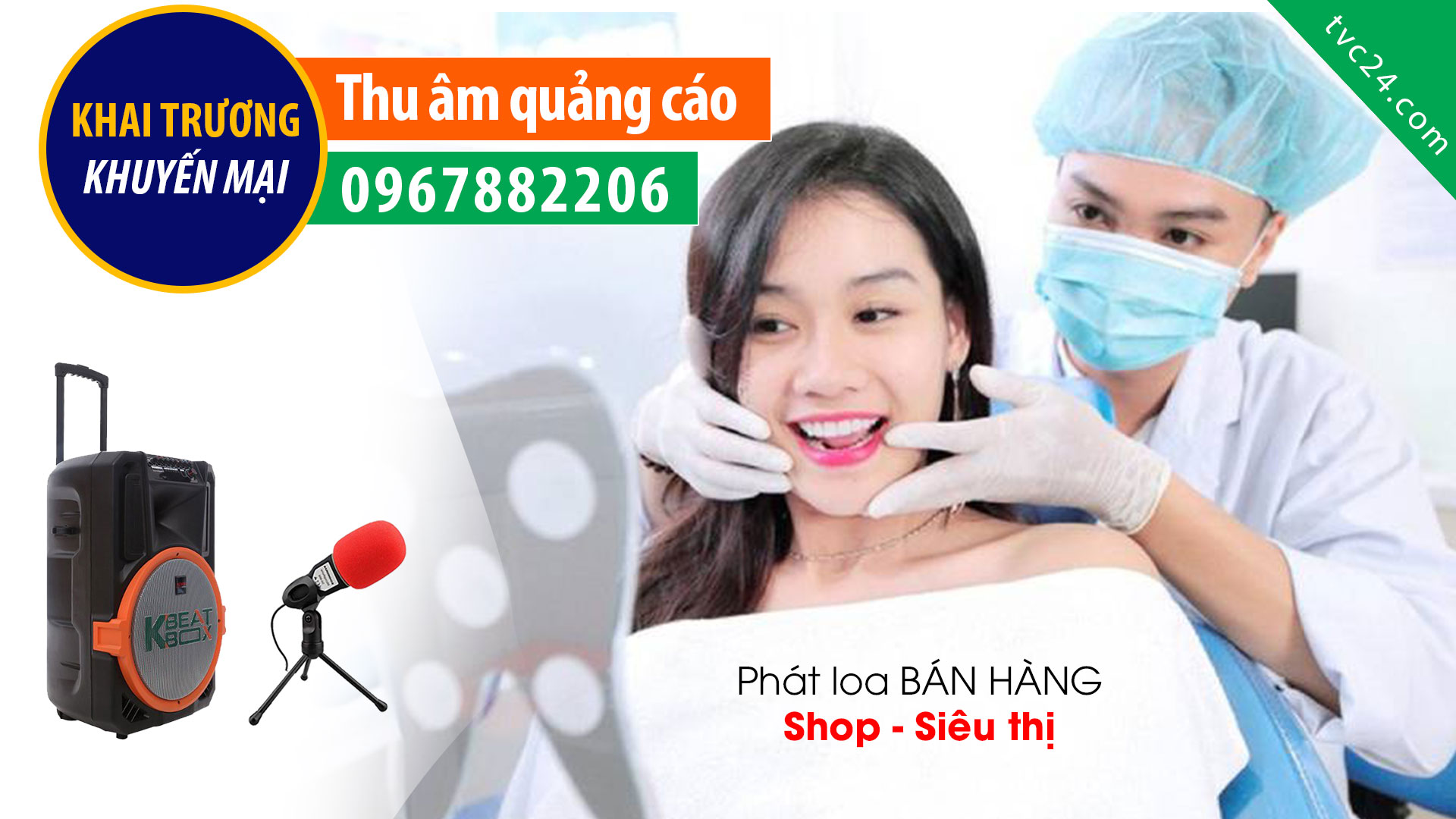 Thu âm quảng cáo khai trương Nha Khoa Tâm Đức
