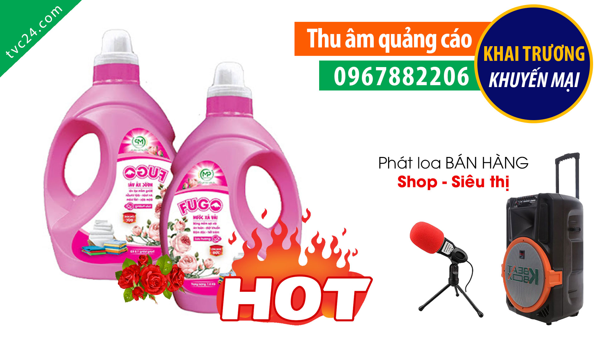 Thu âm quảng cáo Siêu Thị MP Mart Tình Khang khuyến mại