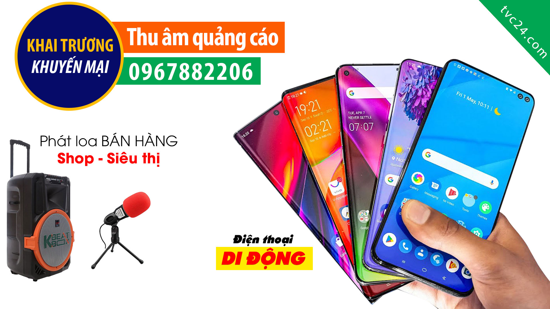 Thu âm quảng cáo cửa hàng điện thoại di động Sơn Mobile khuyến mại sốc