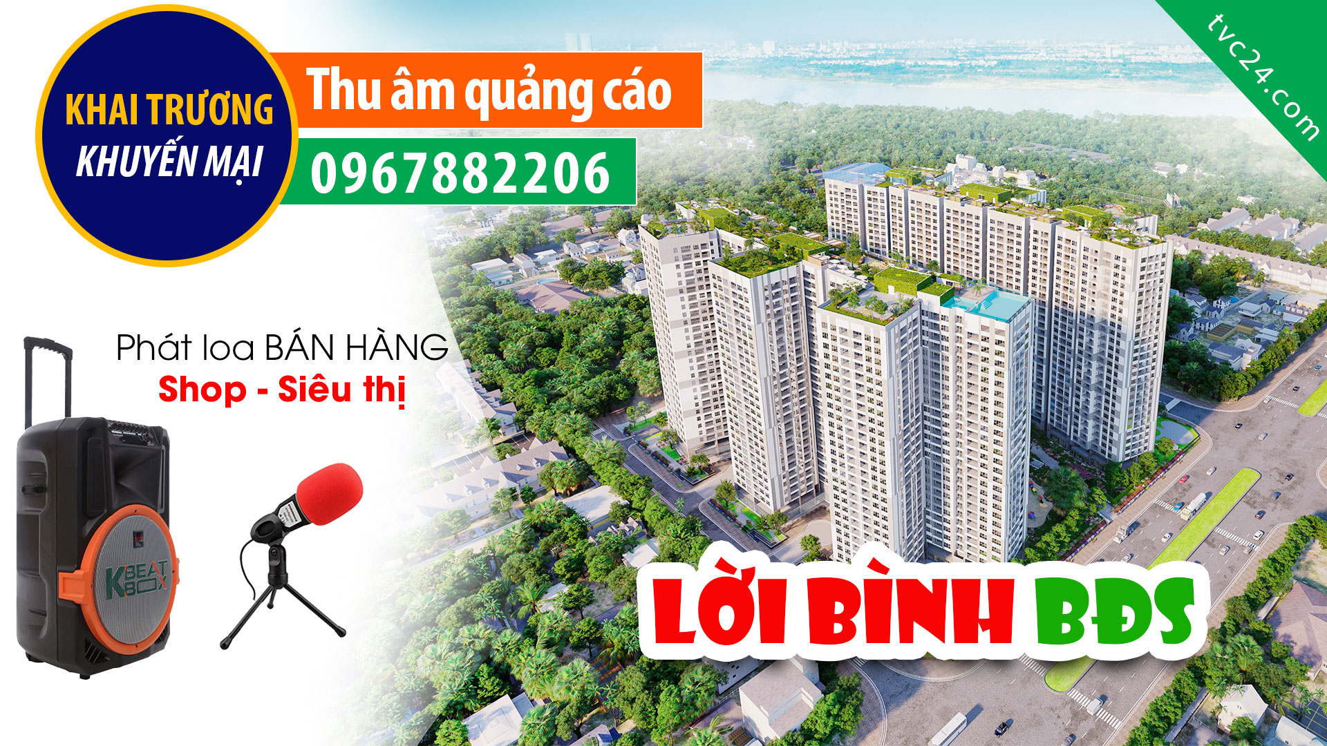 Thu âm lời bình BĐS Thống Nhất Garden MC nam giọng miền Nam