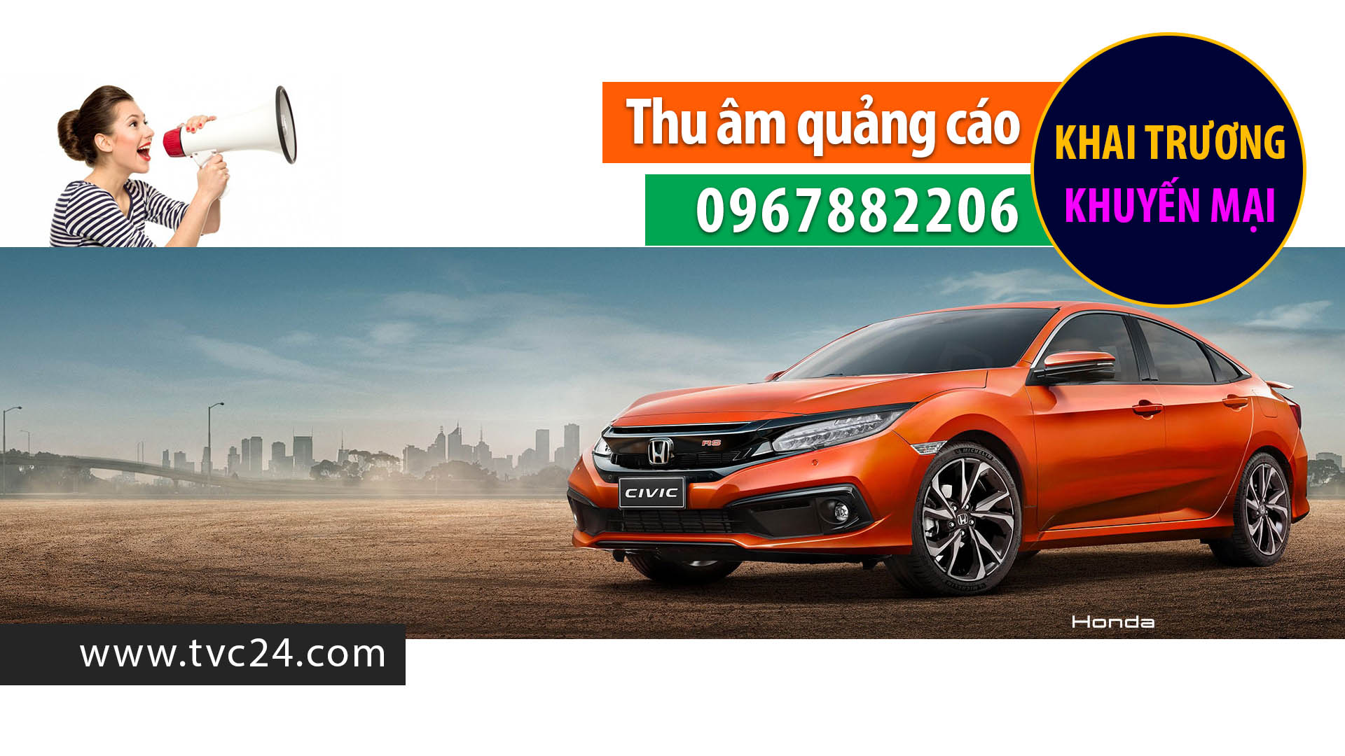 Thu âm, ghi âm quảng cáo Honda oto Bắc Ninh Võ Cường