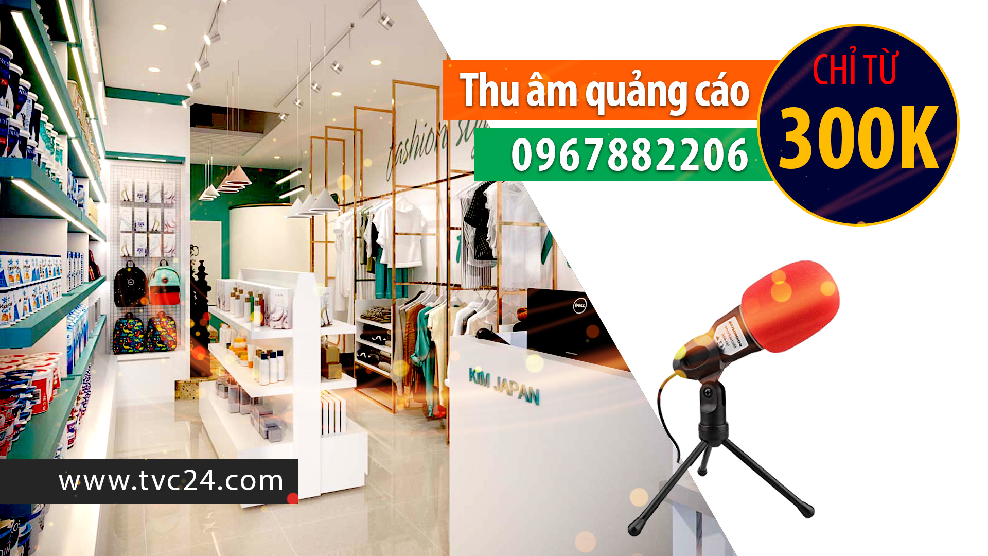 Thu âm quảng cáo khai trương Thế giới hàng nội địa Nhật Bản Kin Japan